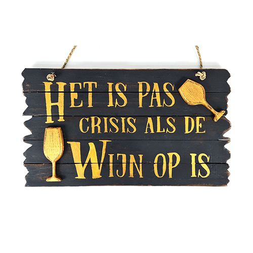 crisis als de wijn op is