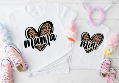 tshirt set tijgerhart mama en mini