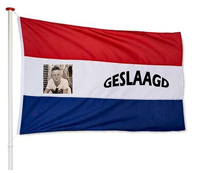 Geslaagd Vlag Met Foto