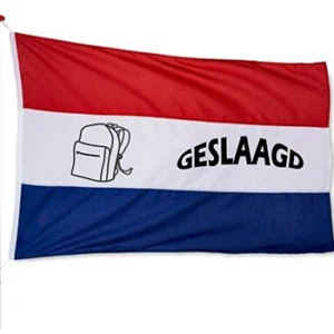 Geslaagd Vlag Met Tas