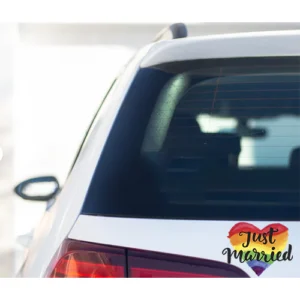 Just Married Pride Sticker