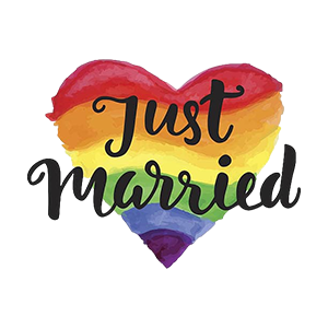 Just Married Pride Sticker