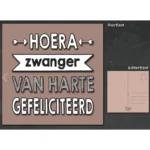 Hoera Zwanger Kaart