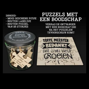 Toffe Meester Puzzel Boodschap