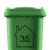 sticker container huisnummer zwart