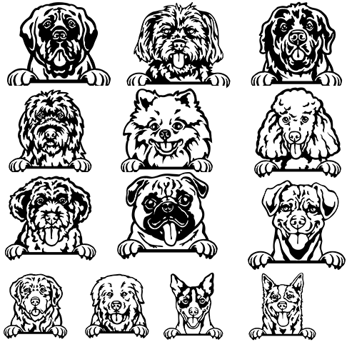 Glurende Honden Sticker