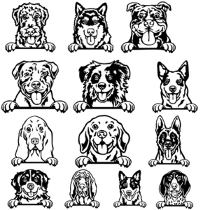 Glurende Honden Sticker