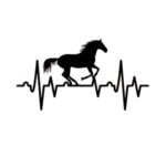 Paard Hartslag Sticker