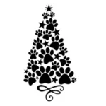 Dieren Kerstboom Sticker