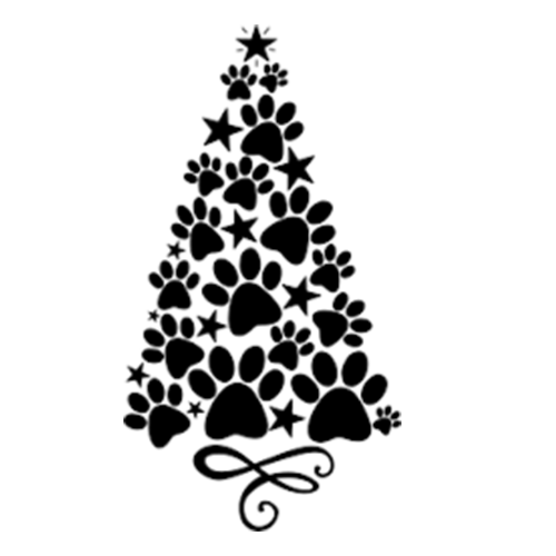 Dieren Kerstboom Sticker