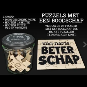 Beterschap Puzzel Boodschap Hout