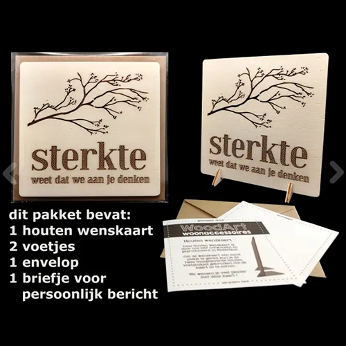 Wenskaart Sterkte Hout