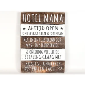 Tekstbord Hotel Mama